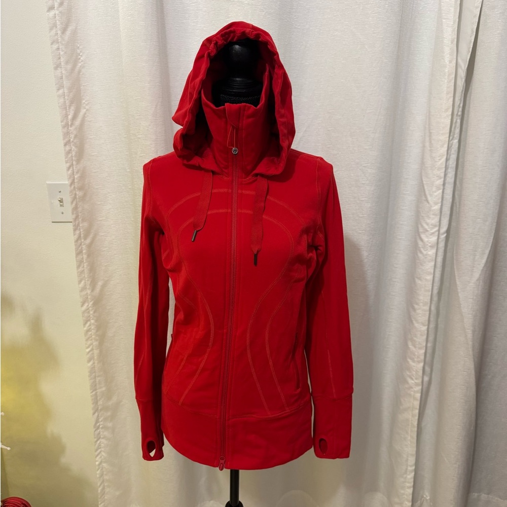 lululemon athletica Red Hooded Jacket